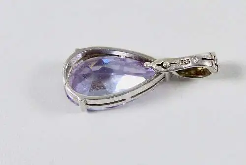 Anhänger aus 925 Silber mit amethystfarbenen Stein  (da6369)