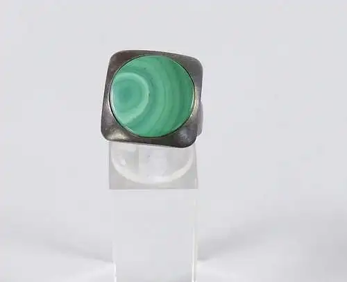 Ring aus 925 Silber mit Malachit, Gr. 53/Ø 16,8 mm  (da6360)
