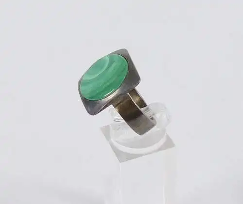 Ring aus 925 Silber mit Malachit, Gr. 53/Ø 16,8 mm  (da6360)