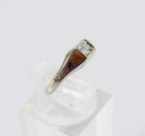 Ring aus 585 Weißgold mit Brillant 0,05 ct., Gr. 50/Ø 15,9 mm  (da6306)