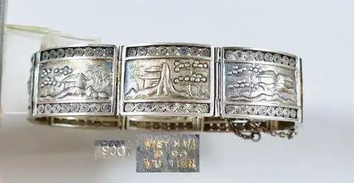 Armband aus 900 Silber Vietnam gestempelt und signiert, original alt (da6294)