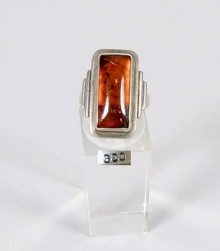Ring aus 800 Silber mit Bernstein/Amber, Gr. 53,5/Ø 17 mm  (da6284)