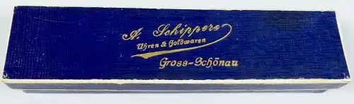 Alte Schmuckschachtel m. Werbung A. Schippner Gross-Schönau (da6183)