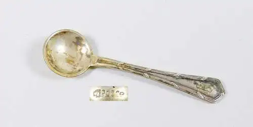 Salzlöffel aus 800 Silber mit Ziermonogramm   (da6164)