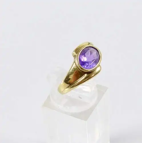 Ring aus 333 Gold mit Amethyst, Gr. 54/Ø 17,2 mm  (da6159)