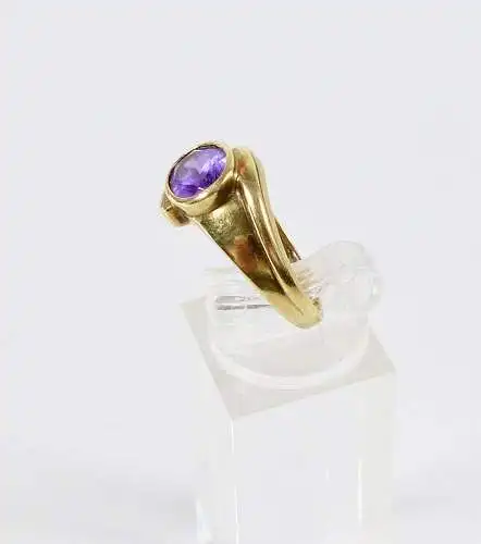 Ring aus 333 Gold mit Amethyst, Gr. 54/Ø 17,2 mm  (da6159)