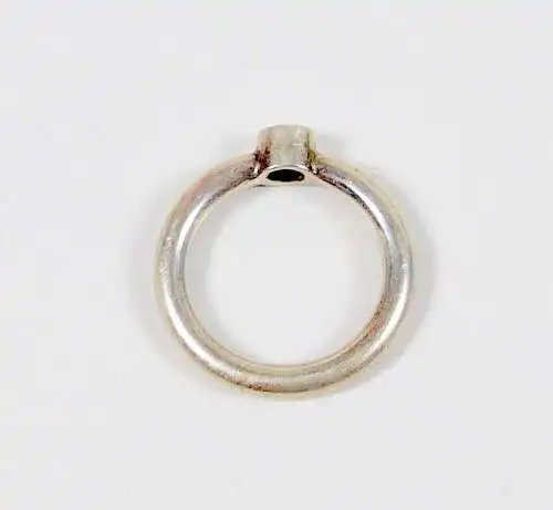 Ring 925 Silber mit weißem Edelstein, Gr. 56/Ø 17,8 mm  (da6077)