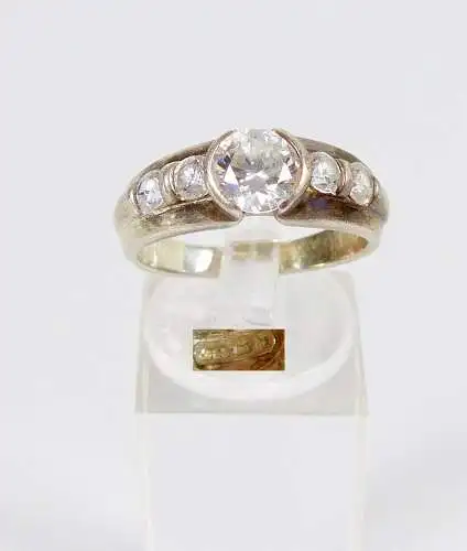 Ring aus 925 Silber mit weißen Edelsteinen, Gr. 57/Ø 18 mm  (da6060)