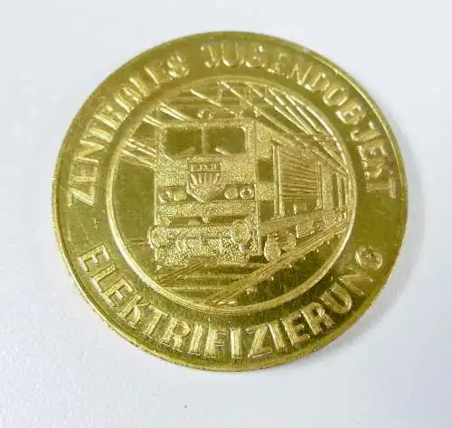 Medaille Zentrales Jugendobjekt Elektrifizierung Bahn Berlin - Lübben (da6038)