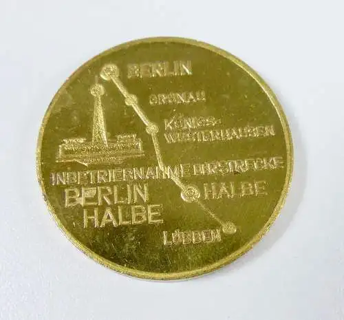 Medaille Zentrales Jugendobjekt Elektrifizierung Bahn Berlin - Lübben (da6038)