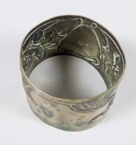 Jugendstil  Serviettenring aus 800er Silber mit Ziermonogramm  (da5997)