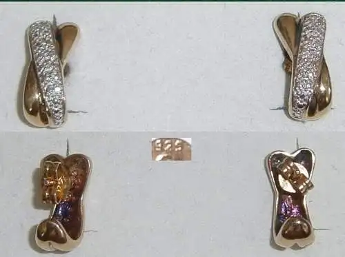 Ohrringe/Stecker aus 925 Silber vergoldet (da5988)