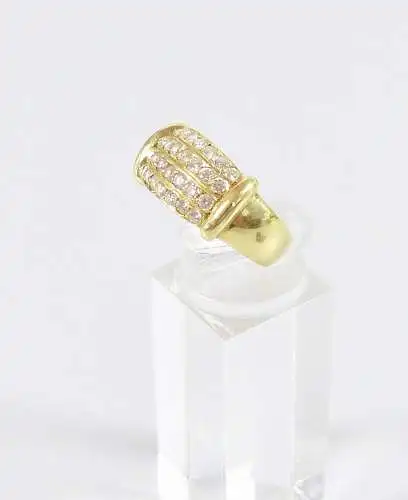 Ring aus 585 Gold mit 28 Diamanten, Gr. 58/Ø 18,4 mm