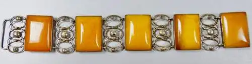 Antikes Armband Bernstein/Amber Butterscotch in 835 Silber gefasst  (da5835)