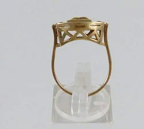 Ring aus 585 Gold mit Citrin Gr. 55/Ø 17,5 mm