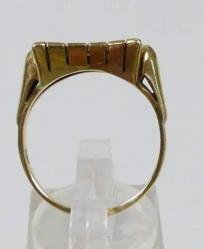 Alter Brillant-Ring aus 585 Gold m. 3 weißen Steinen, Gr. 60/Ø 19,1 mm  (da5691)