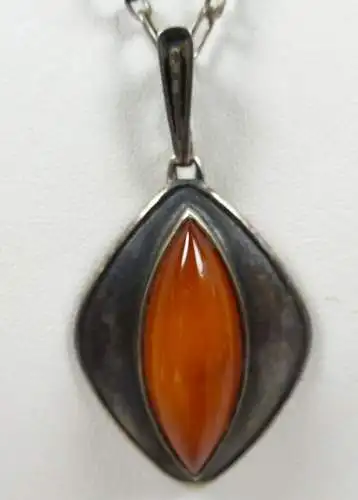 Kette aus 800 Silber mit Anhänger 925 aus Silber mit Bernstein/Amber  (da5653)