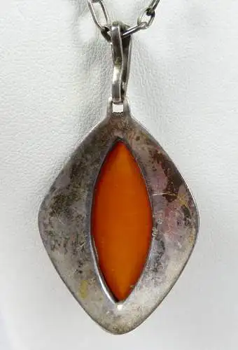 Kette aus 800 Silber mit Anhänger 925 aus Silber mit Bernstein/Amber  (da5653)
