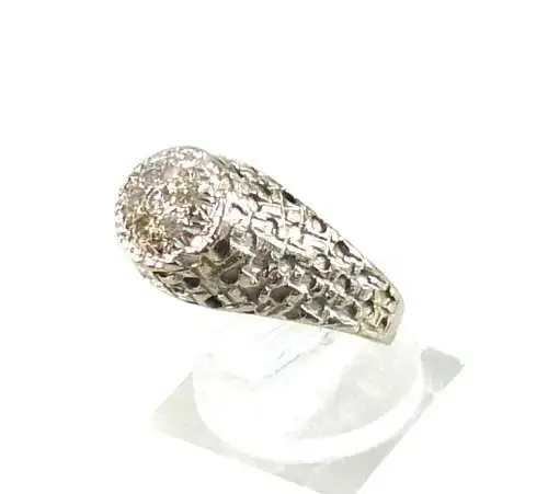 Diamant Ring aus 585 Weißgold mit 7 Diamanten, Größe 57