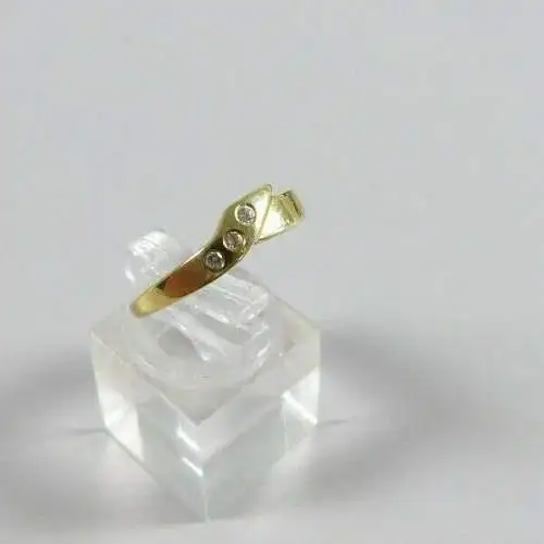 Ring aus 585 Gold mit Zirkonia, Gr. 60/Ø 19,1 mm  (da5615)