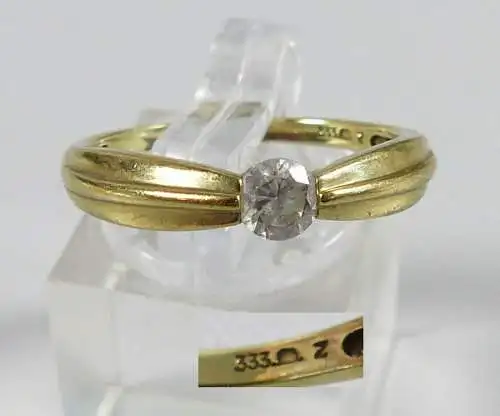 Ring aus 333 Gold mit Zirkonia, Gr. 58/Ø 18,4 mm  (da5611)