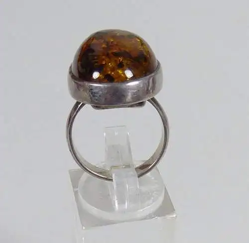 Ring aus 925 Silber mit Bernstein/Amber-Imitat, Gr. 57/Ø 18 mm  (da5516)