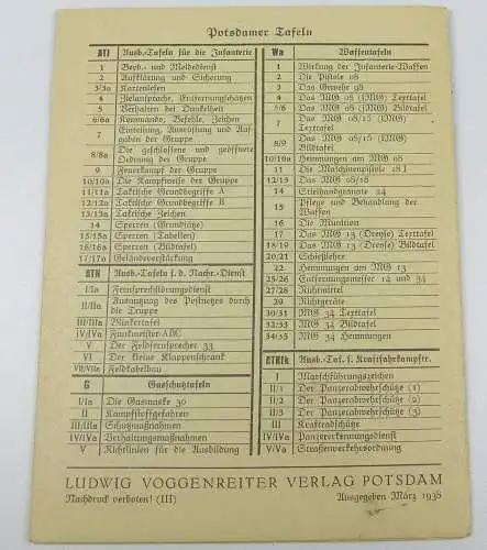 Ausbildungstafeln für die Infanterie 12  12a  Taktische Grundbegriffe (da4874)