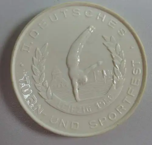 original alte Medaille Meissen II. Deutschen Turn und Sportfest selten (da5384)