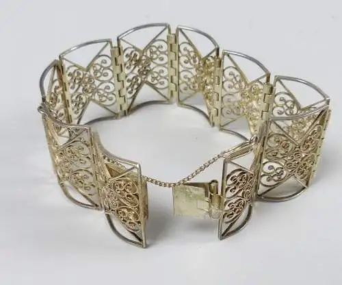 Sehr feines filigranes Armband aus 835er Silber   (da5440)