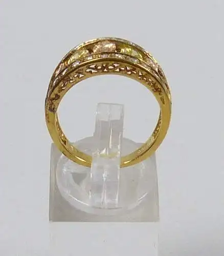 Ring aus 925er Silber vergoldet mit Farbsteinen, Gr. 57,5/Ø 18,2 mm  (da5388)