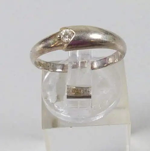 Ring aus 925 Silber mit Bergkristall, Gr. 56, Ø 17,8 mm  (da5350)