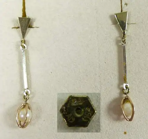 Ohrringe/Stecker aus American Doublé mit Perle  (da5244)