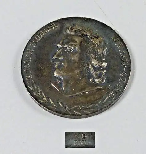 Silbermedaille aus 900er Silber Schiller-Ehrung  (da5279)