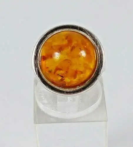 Ring aus 835er Silber Fischland mit Bernstein/Amber, Gr. 52/Ø 16,5 mm  (da5254)