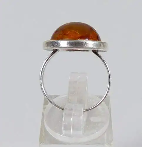 Ring aus 835er Silber Fischland mit Bernstein/Amber, Gr. 52/Ø 16,5 mm  (da5254)