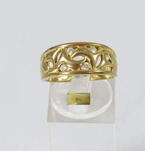 Ring aus 333er Gold mit Zirkonia, Gr. 55,5/Ø 18,6 mm  (da5052)