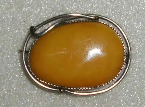 Tolle Brosche/Anhänger mit Bernstein/Amber Butterscotch (da5148)