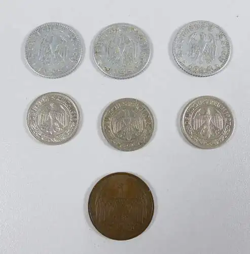 1 Position Münzen 50 Pfennig und 4 Pfennig  (da5196)
