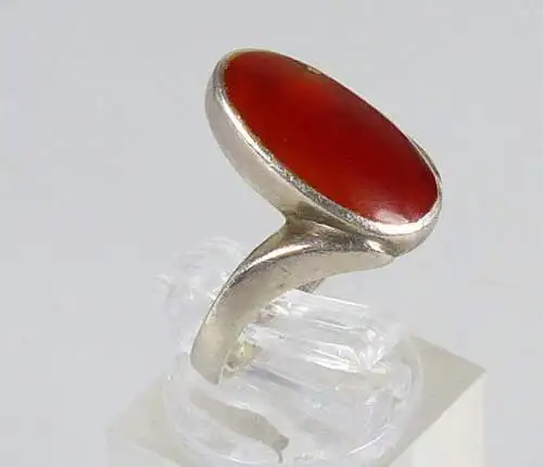Ring aus 925er Silber mit Bernstein, Gr. 56/Ø 17,8 mm  (da4767)