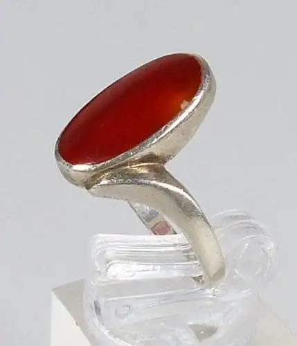 Ring aus 925er Silber mit Bernstein, Gr. 56/Ø 17,8 mm  (da4767)