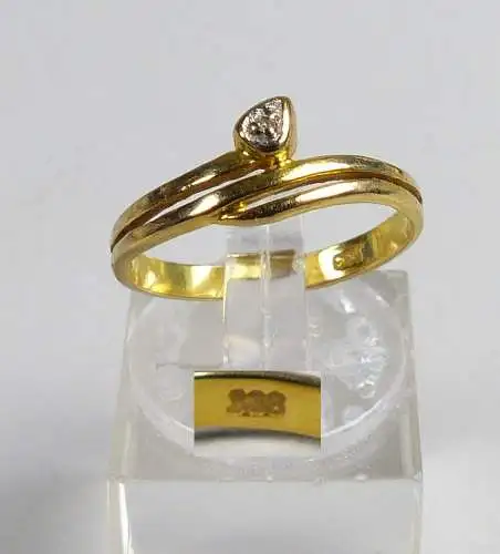 Ring aus 333er Gold/Weißgold mit Diamant 0,02 ct., Gr. 53/Ø 16,8 mm  (da4927)