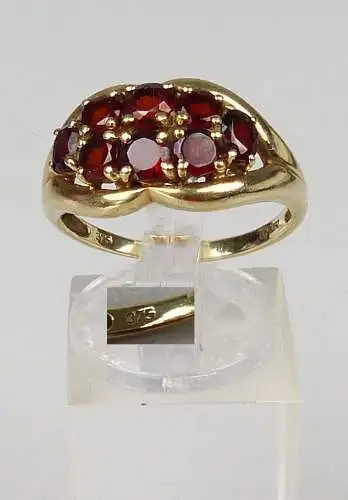 Ring aus 375er Gold mit Granate, Gr. 56/Ø 17,8 mm  (da5074)