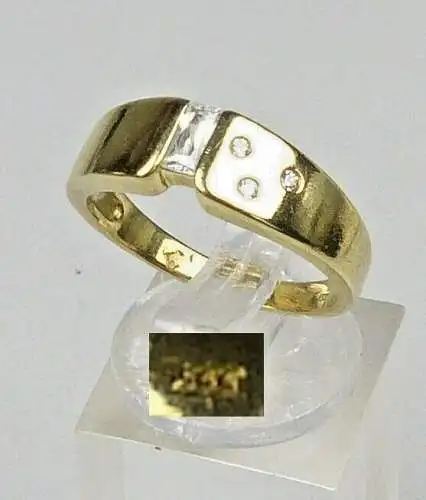 Ring aus 333er Gold mit Zirkonia, Gr. 57/Ø 18 mm  (da5027)