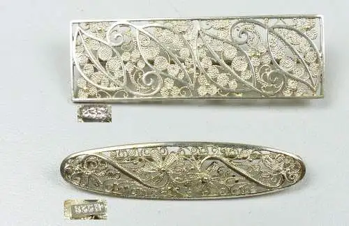 2 Broschen aus 835er Silber  (da4950)
