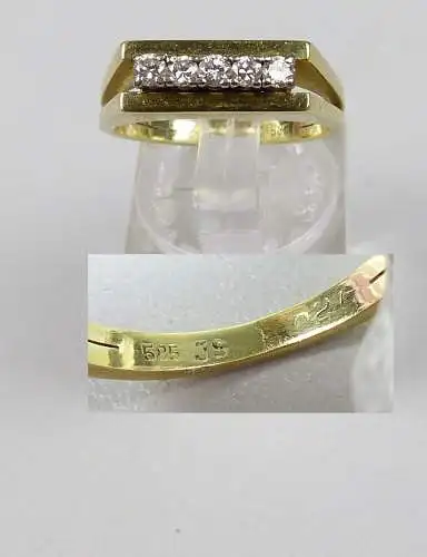 Ring aus 585 Gold mit Diamanten 0,25 ct., Gr. 54/Ø 17,2 mm