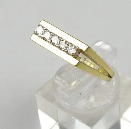 Ring aus 585 Gold mit Diamanten 0,25 ct., Gr. 54/Ø 17,2 mm