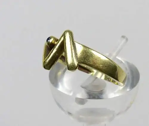 Ring aus 585 Gold mit Diamant 0,015 ct., Gr. 56, Ø 17,8 mm   (da4826)