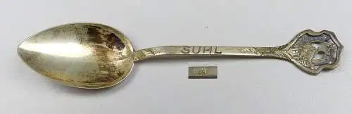 Mokkalöffel/Sammlerlöffel aus 800er Silber mit Wappen von Suhl       (da4758)