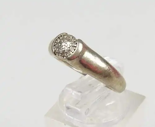 Ring aus 925 Silber mit winzigen Diamanten, Gr. 53/Ø 16,9 mm  (da4593)