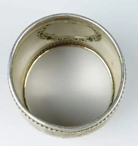 Gründerzeit-Sertviettenring aus 835er Silber mit Monogramm (da4514)